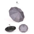 Business Sunny Rain Dual-Purpose J-Shaped Fully Automatic Triple Folding Umbrella